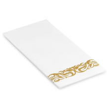 100Pcs Disposable Paper Napkins Guest Towel Napkins Soft Lunch Paper Napkins for Birthday, Wedding, Christmas, Parties(Gold )